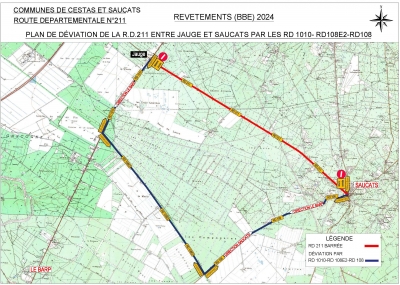 == Renouvellement de la couche de roulement de la RD211 == 26/8 au 6/9